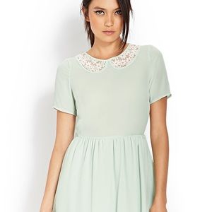Pastel green collared dress
